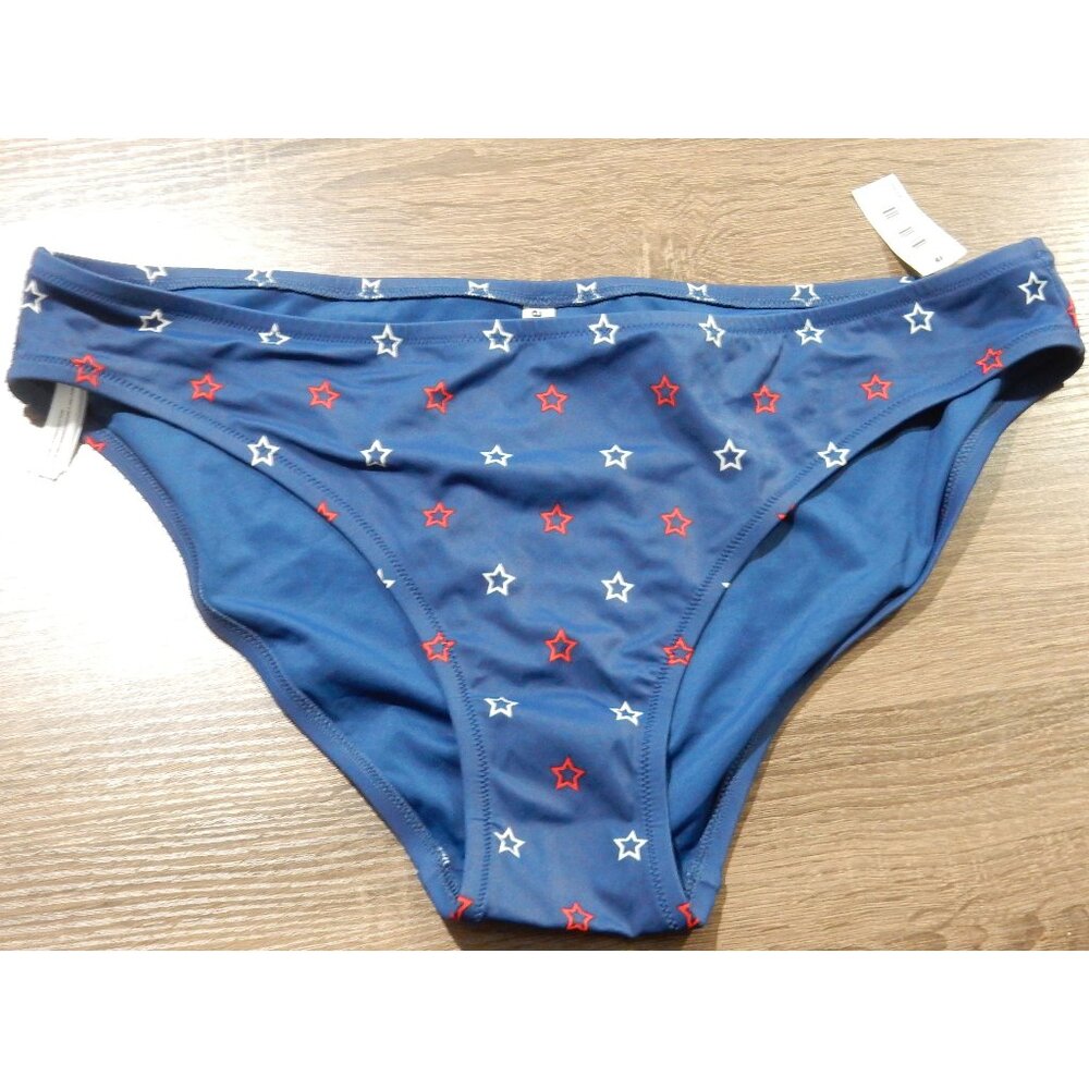 NWT - Amazon Essentials Bikini Swimsuit Bottom - Blue Stars - XL
